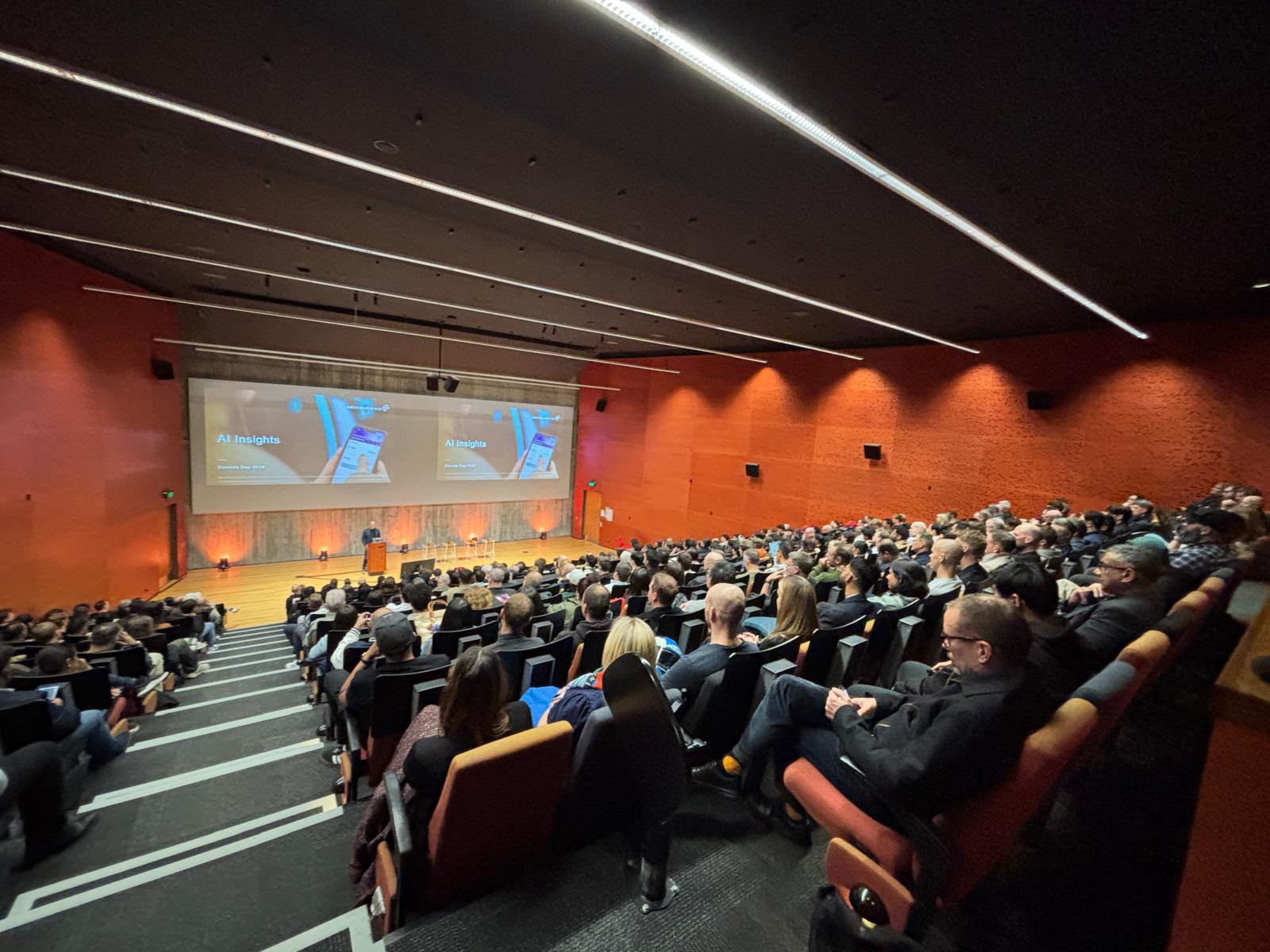 Claude Code Meetup Auckland — AI Insights keynote to a full auditorium