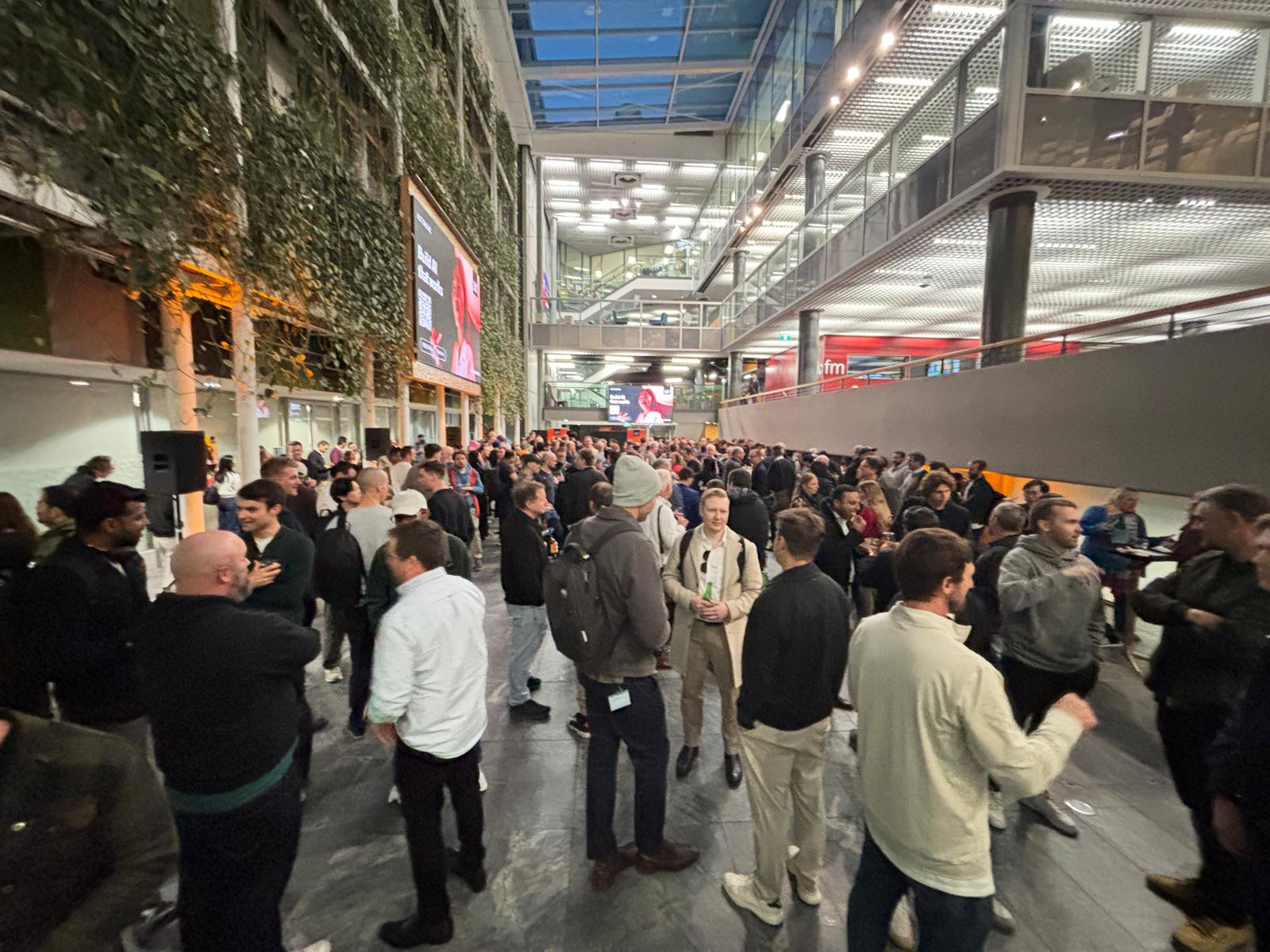 Claude Meetup Auckland — attendees gathered in the venue atrium
